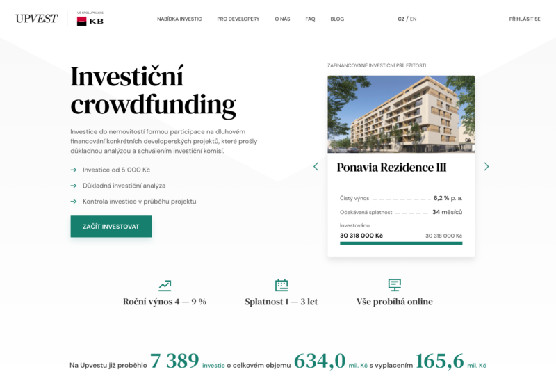 Crowdfundingová platforma Upvest