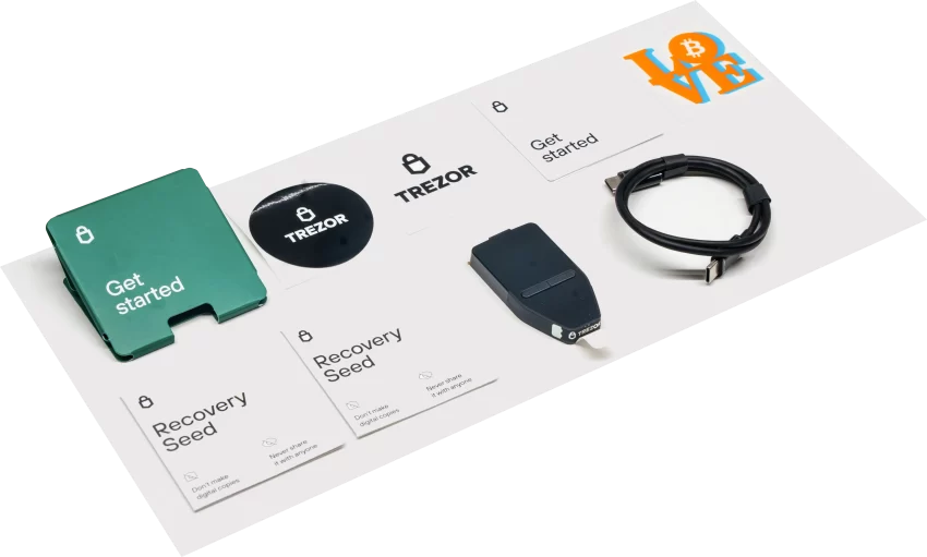 Obsah balení Trezor Safe 3