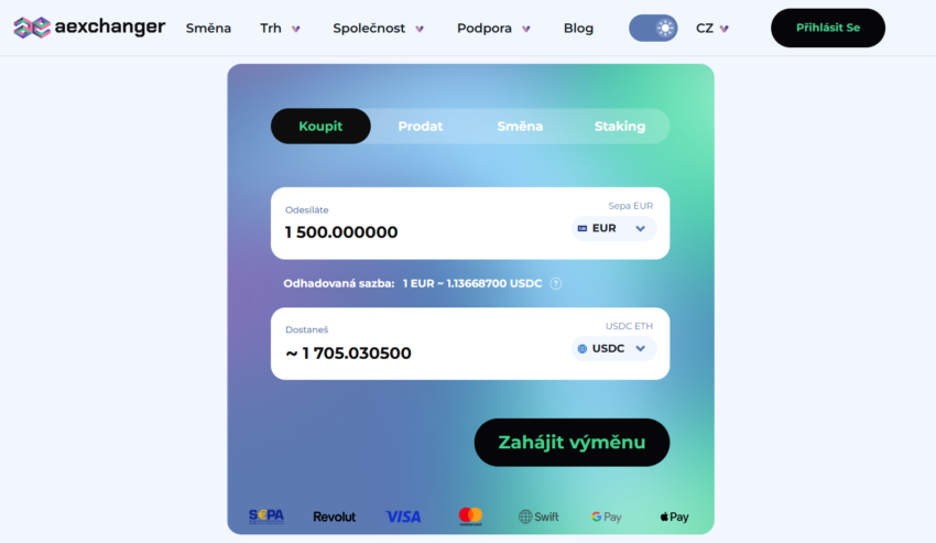 Směnárna AEXchanger